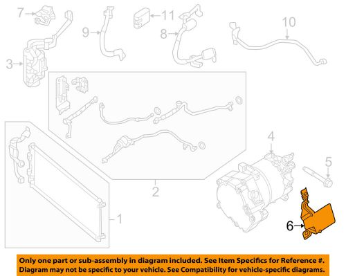 Nissan oem 13-15 leaf a/c condenser, compressor lines-compressor stay 119153nk0a