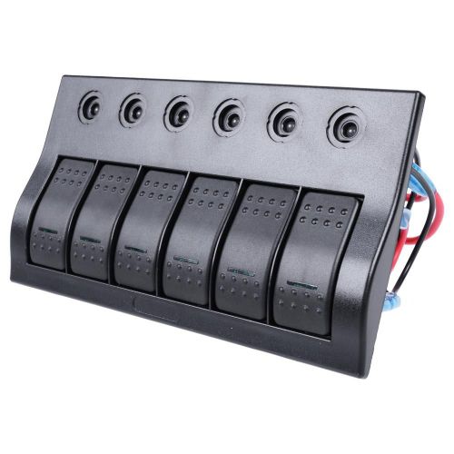 Buy 6 Gang LED Boat Switch Panel Waterproof with Circuit Breaker
