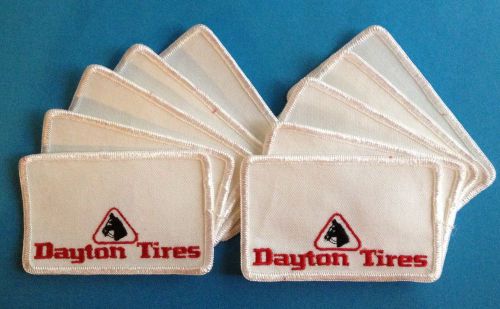 10 lot vintage 1970's dayton tires employee work shirt uniform jacket patches