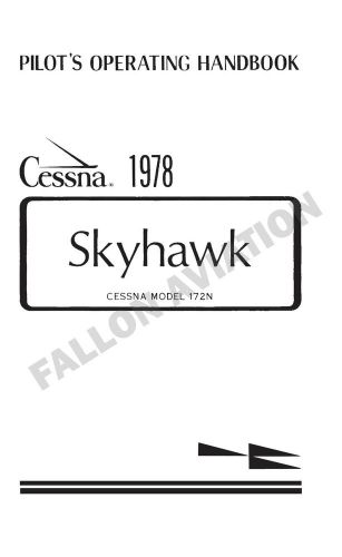Cessna 172n (160hp) 1978 pilot's information manual - poh - pim