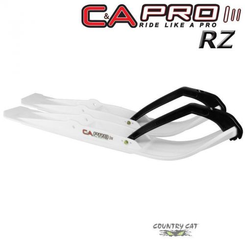 C&amp;a pro razor rz 6" trail snowmobile skis - white with black loops - pair