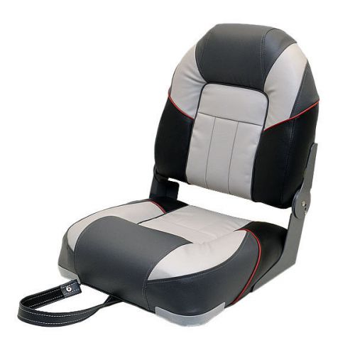 Premium centurion 75129gc gray / charcoal / black folding fishing seat (single)
