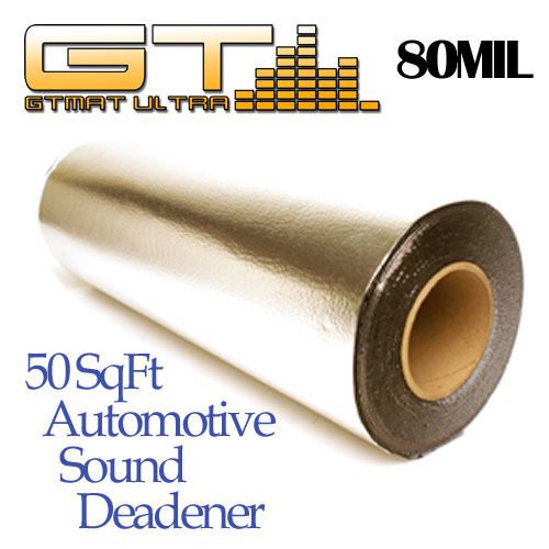 New 50 sq ft gtmat 80 mil thick ultra sound deadener noise deadening material