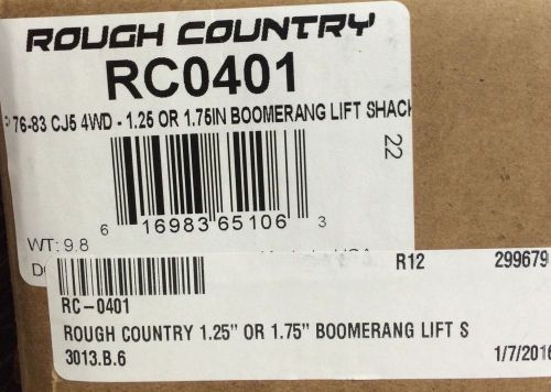 Rough country-rc0401-1.25&#034; or 1.75&#034; boomerang lift shackles (pair) for jeep