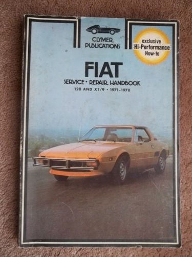 Fiat 128  and x1/9  1971 - 1978 service repair handbook
