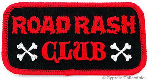 Motorcycle biker patch new road rash club iron-on embroidered crash emblem