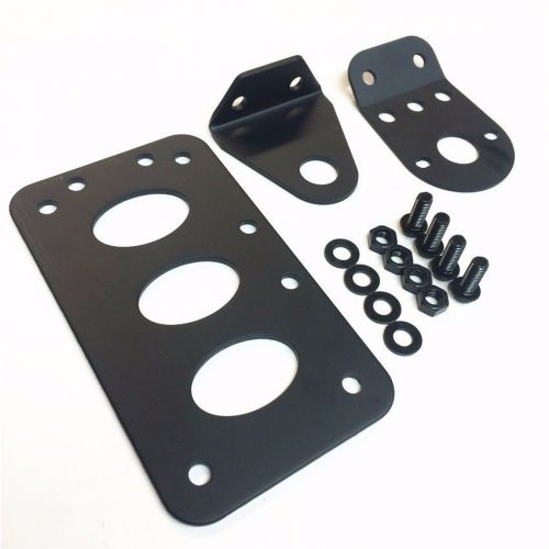 Horizontal custom side mount license plate bracket harley bobber chopper black