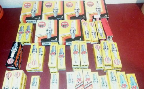 Lot of 65 ngk spark plugs new in boxes common numbers