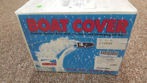 Carver industries performance poly-guard navy blue v-hull boat cover- 18'6"x96"