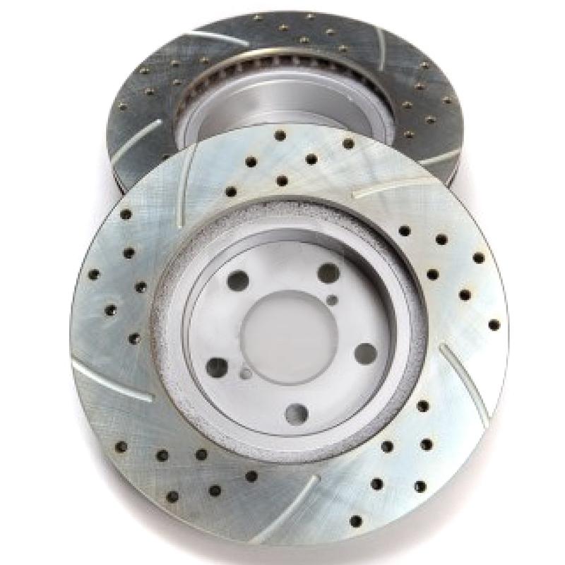 1995-2005 pontiac sunfire front drilled slotted kpr brake rotor pair left+right