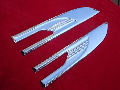 Restored original 1952 pontiac front fender spear trim moldings 52