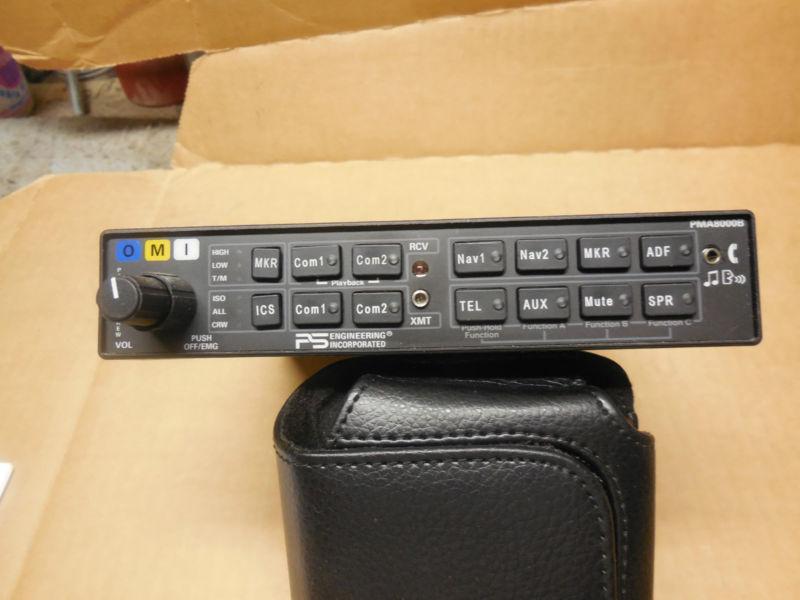 Avionics ps engineering intercom pma8000b tso including tray 14 volts