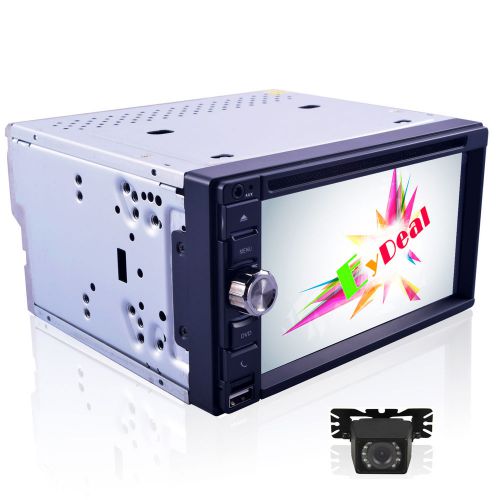 6.5" touchscreen car cd dvd player bluetooth ready am fm radio usb sd+camera