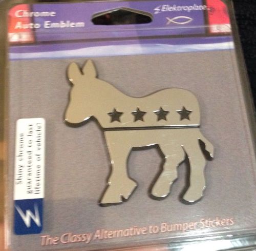 Progressive socialist hillary clinton democrat auto emblem gift ( donkey-c)
