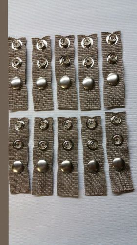 (10) 1" or 2" beige boat cover / canvas extension / extender snaps
