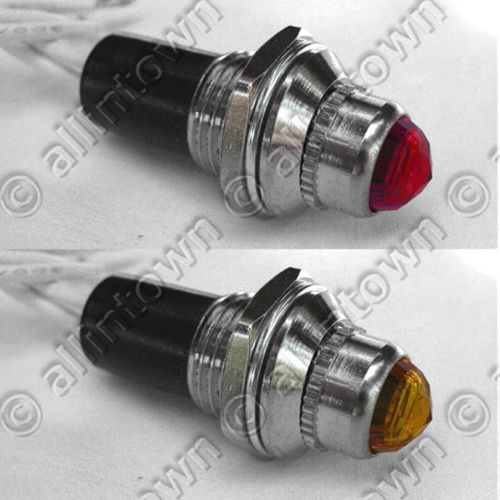 Red amber 12v pilot lights lamps indicator dash toggle signal light lamp hot rod