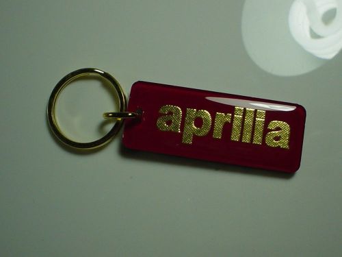 Aprilia custom motorcycle key chain red / gold
