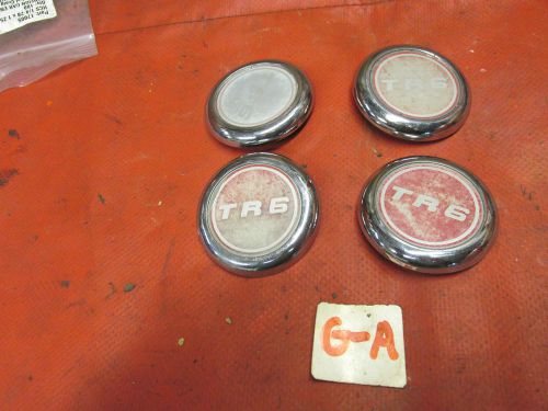 Triumph tr6,original center chrome hubcap set, !!