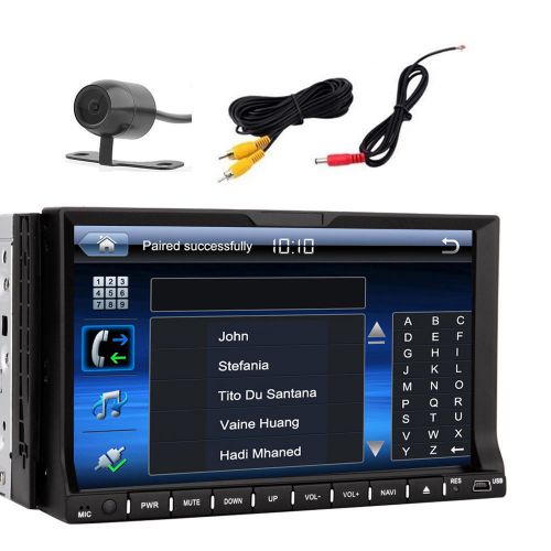 Car radio double 2din dvd player 7&#034; hd touch screen bluetooth stereo rear camera