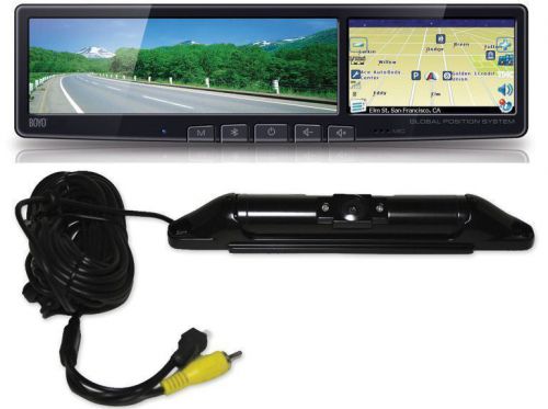 Boyo vtg43 4.3&#034; rearview mirror w/ built-in navigation screen+bluetooth+camera