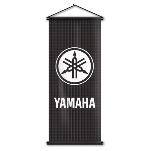 Yamaha motorcycles logo vertical flag banner