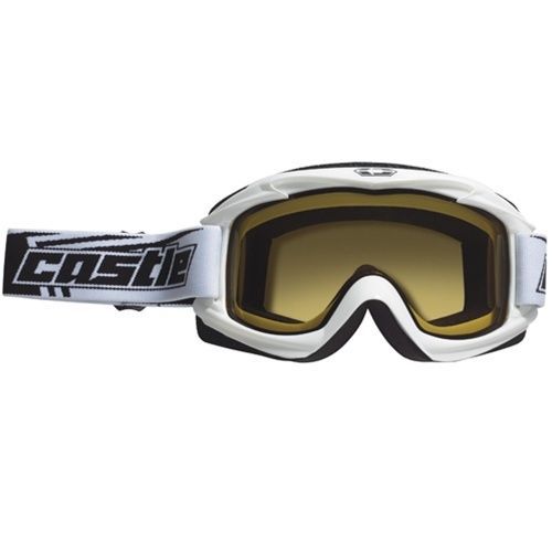 2013 castle launch snowmobile goggles - white