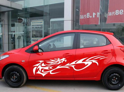 Car truck decal vinyl graphics side decal body stickers dragon flame #632