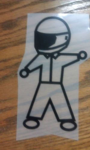 Motorcycle dude vinyl sticker, decal, awesomely cool! black
