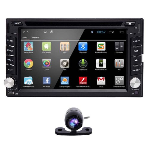 Camera+android4.4 double 2 din car stereo gps dvd player bluetooth radio 3g wifi