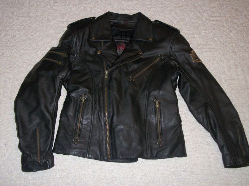 Pokerun womens marilyn leather motorcycle jacket ~~ large~~ nwt