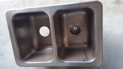 Sink stainless double marine 25 x 17 x 10