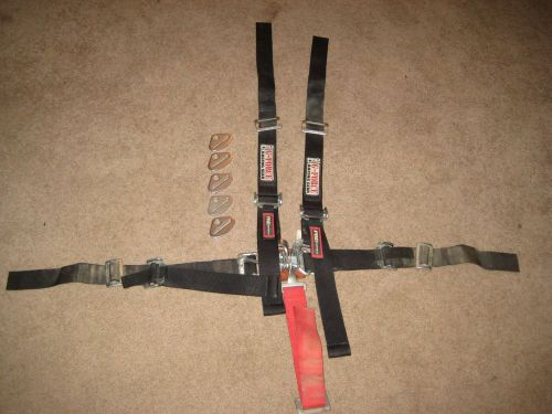 G-force 5 point pro series shoulder harness youth racing safety belts 2" black