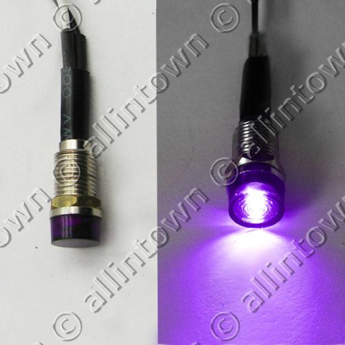 2 purple 12v led pilot dash indicator accent lights lamps lamp light toggle