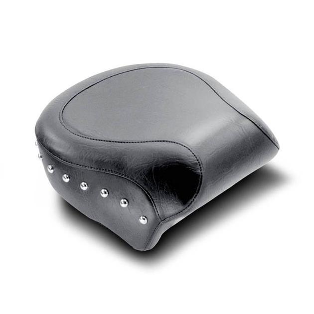 Mustang wide touring passenger seat w/chrome studs harley flstsc classic 06-07