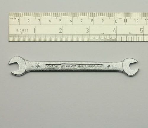 Hazet 450   &gt; vintage   lettering &lt;  .....  1/4 x 5/16  &gt; double open-end wrench