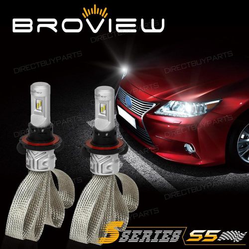 9008 h13 8000lm dual beam 6500k led headlights replace hid &amp; halogen broview s5