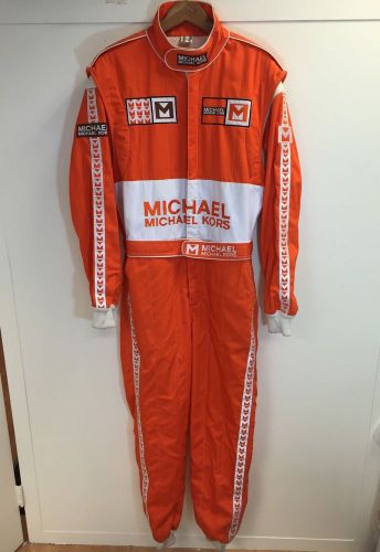 Michael kors stand 21 orange racing suit formula 1 nascar size 4 medium