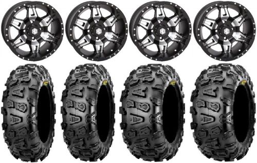 Sti hd7 14&#034; wheels black 26&#034; abuzz tires can-am defender