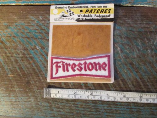 Old vintage firestone rubber company racing patch 60s 70s can am alms scca f1