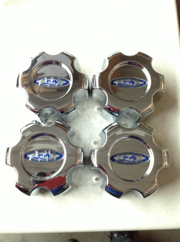 Set 4 moto metal 954 chrome wheel center cap 954k136-1 ford chevy 6 lug 6x5.5
