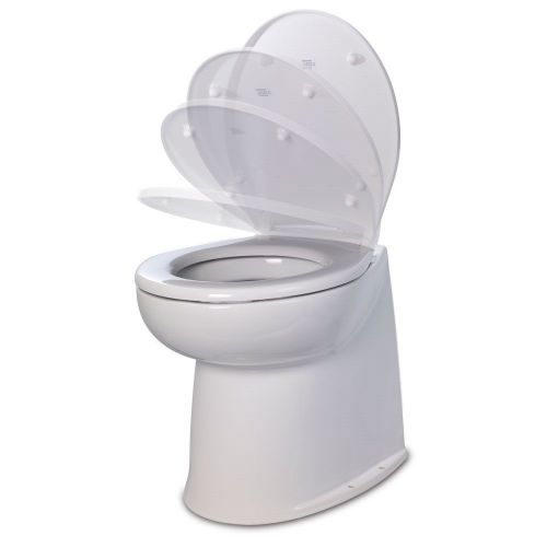 Jabsco 17&#034; deluxe flush fresh water toilet w/soft close lid
