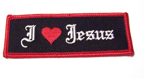 #0175 christian motorcycle vest patch i love jesus