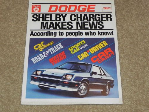 1983 dodge shelby charger &#034;makes news&#034; sales brochure nos from dodge dealer