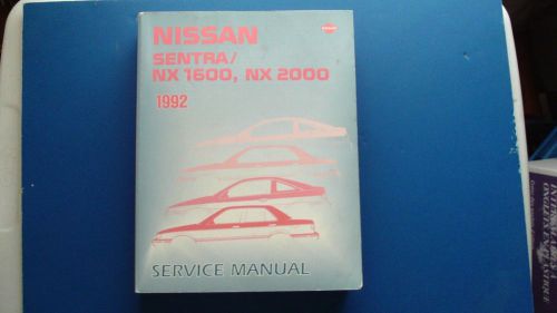 1992 nissan sentra nx 1600, nx 2000 oem service manual