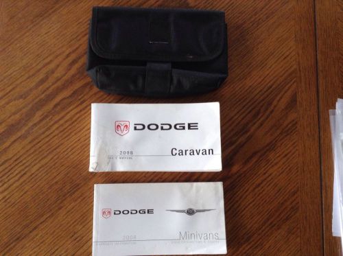 2008 08 dodge caravan owners manual guidebook handbook with case