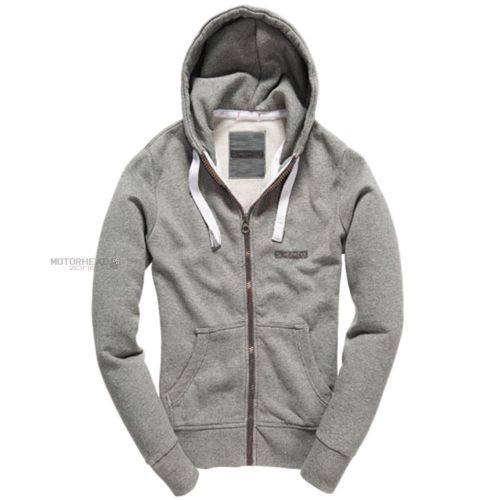 Booster motorcycle kevlar core hoodie light gray large men ce protection