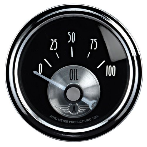 Autometer 2028 prestige series black diamond mechanical oil pressure gauge