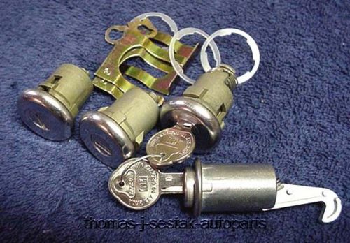 New door trunk &amp; glove locks with gm keys chevy ii nova 1966 1967