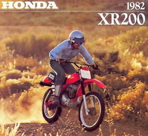 1982 honda xr200 motorcycle brochure -xr 200--honda xr200