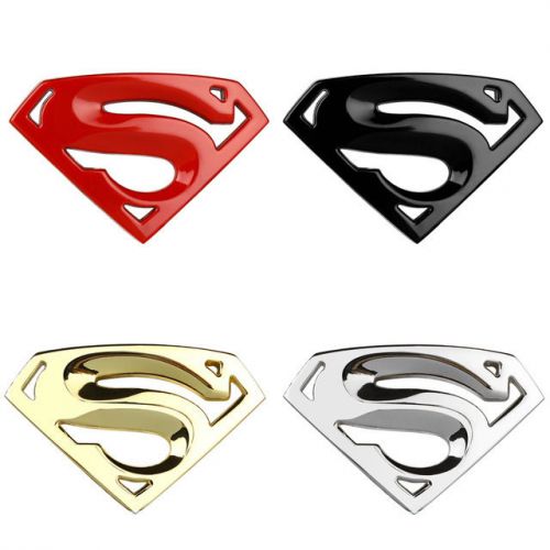 Metal superman logo car sticker superhero emblem badge car accessories decal